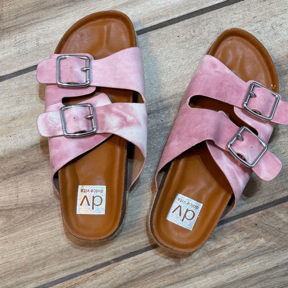 DV by Dolce Vita Blush Pink Buckle Sandals